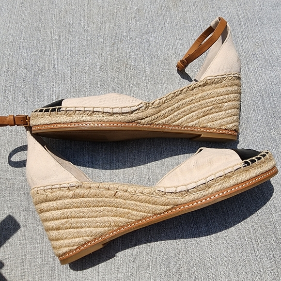 Tory Burch Colorblock Espadrille Wedge - Size 11 - Picture 3 of 9